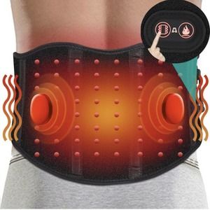 ARRIS Heating Massage Back Wrap - Portable Heated Waist Belt with Vibration S/M